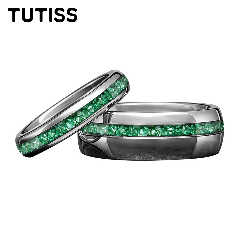 Coupling 8Mm - Anillo de boda de tungsteno dorado