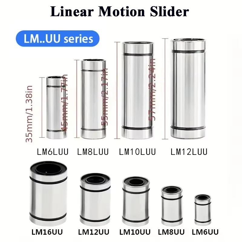 Lm8Uu Bearing - 4/10 piezas LM3UU LM4UU LM5UU LM6UU