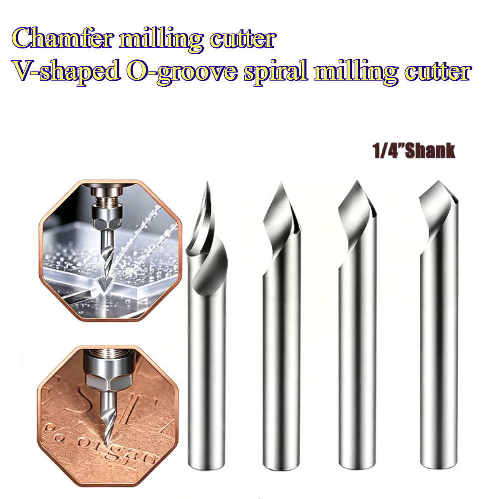 Cnc Bits - Fresa en espiral tipo V para
