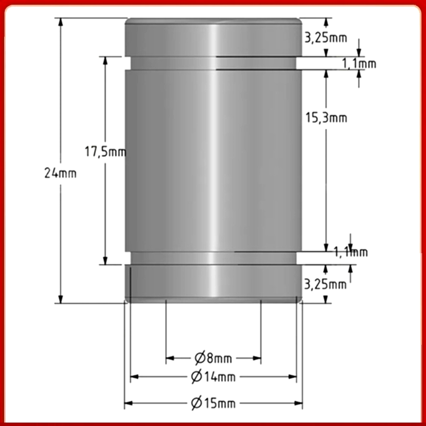 Lm8Uu Bearing - Rodamiento lineal de repuesto para impresora