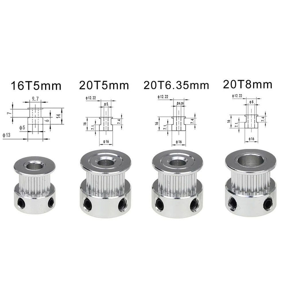 Gt2 Pulley - Polea de sincronización de aluminio GT2