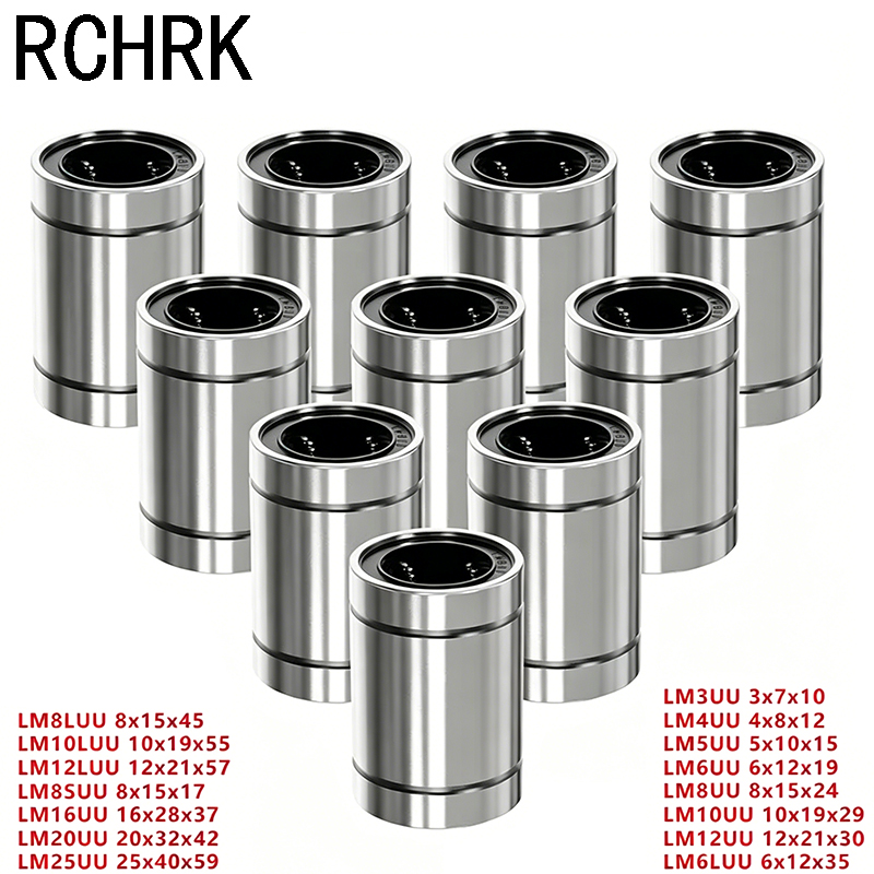 Linear Rod 8Mm - 4/10PCS LM8UU LM10UU LM16UU LM12UU Rodamientos