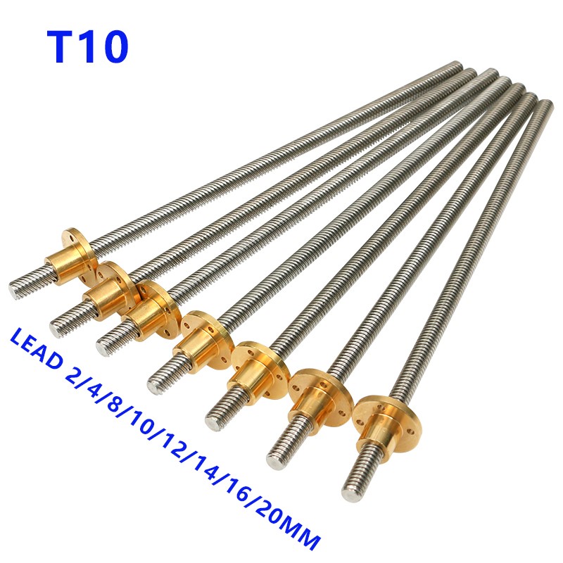 Lead Screw 8Mm - Acero inoxidable 304 T10 10mm Longitud