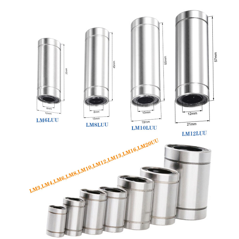 Lm8Uu Bearing - 2 unids/lote rodamientos lineales LM6LUU LM8LUU