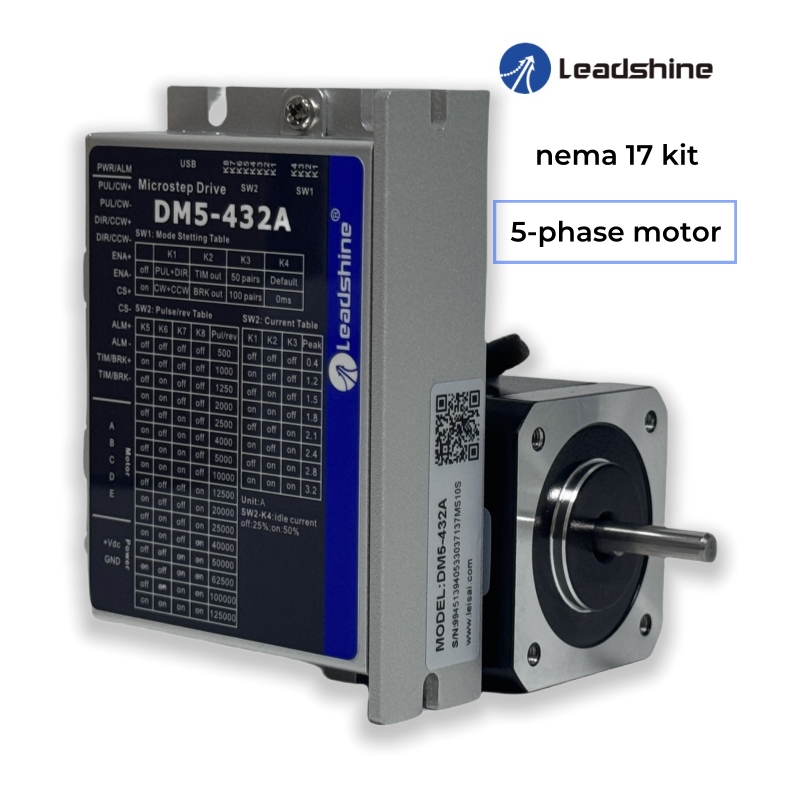 Nema 17 Stepper - Kit de controlador Leadshine 0.72 grados