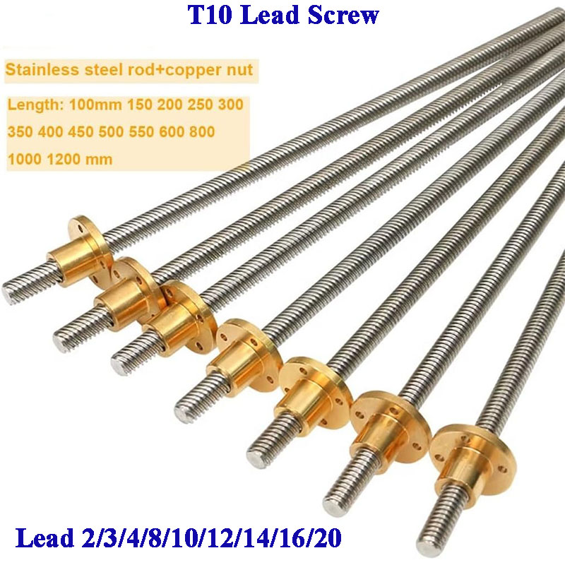 Lead Screw 8Mm - Tornillo de Avance T10 de Acero