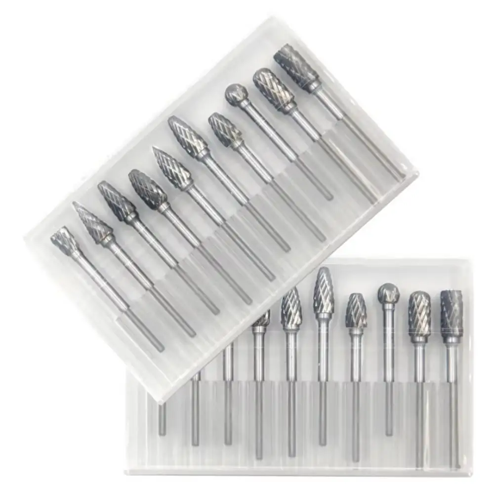 Carbide End Mill - Juego de 10 fresas rotativas de
