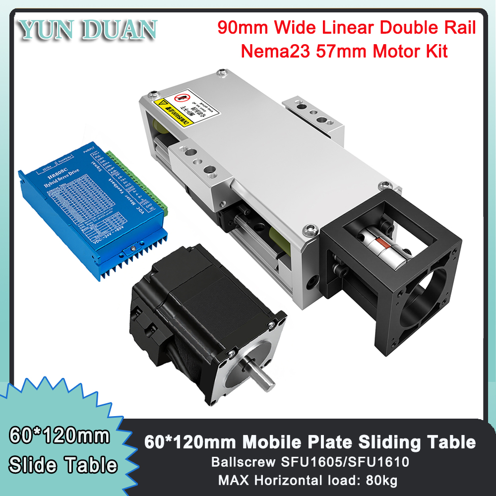 Nema23 Stepper - Módulo de guía lineal con riel,