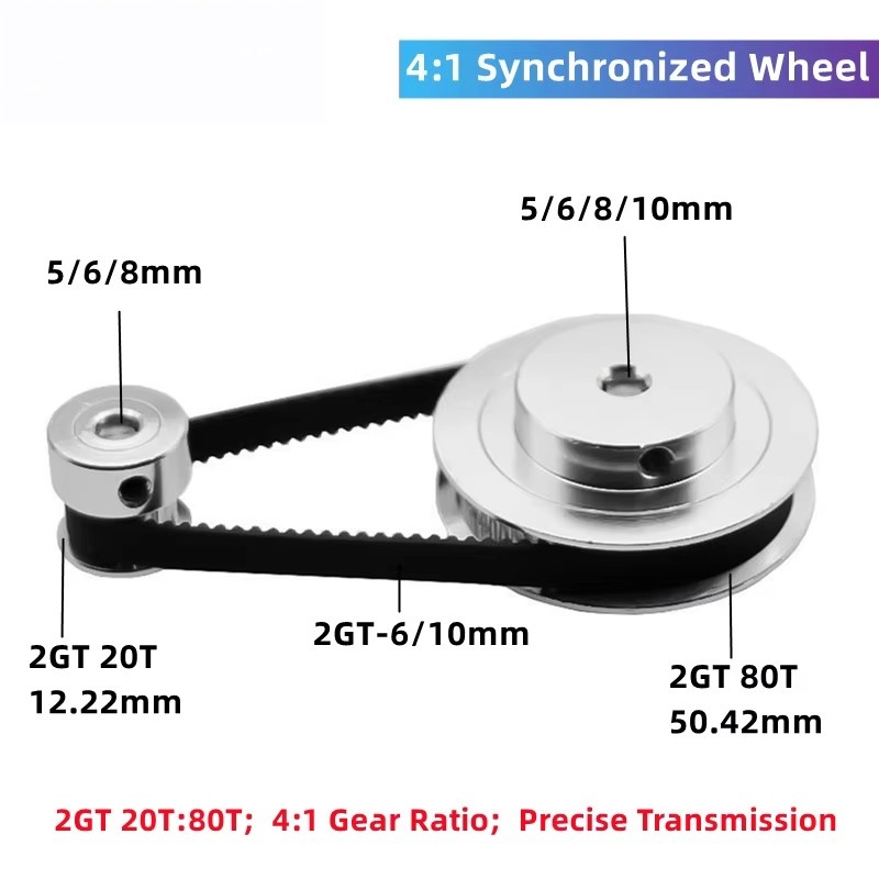 Gt2 Pulley - KUFAN 4:1 2GT Kit de polea