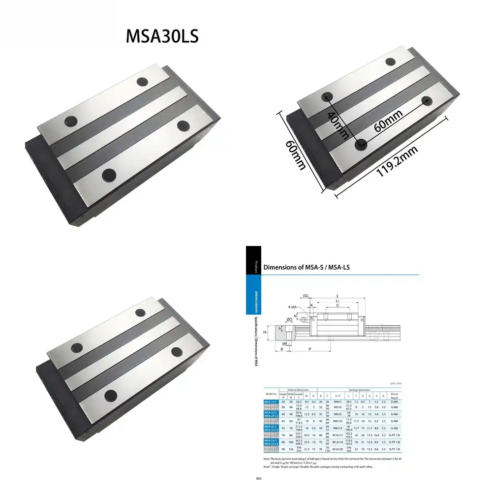 Linear Rail - Bloque Deslizante para Riel de Guía