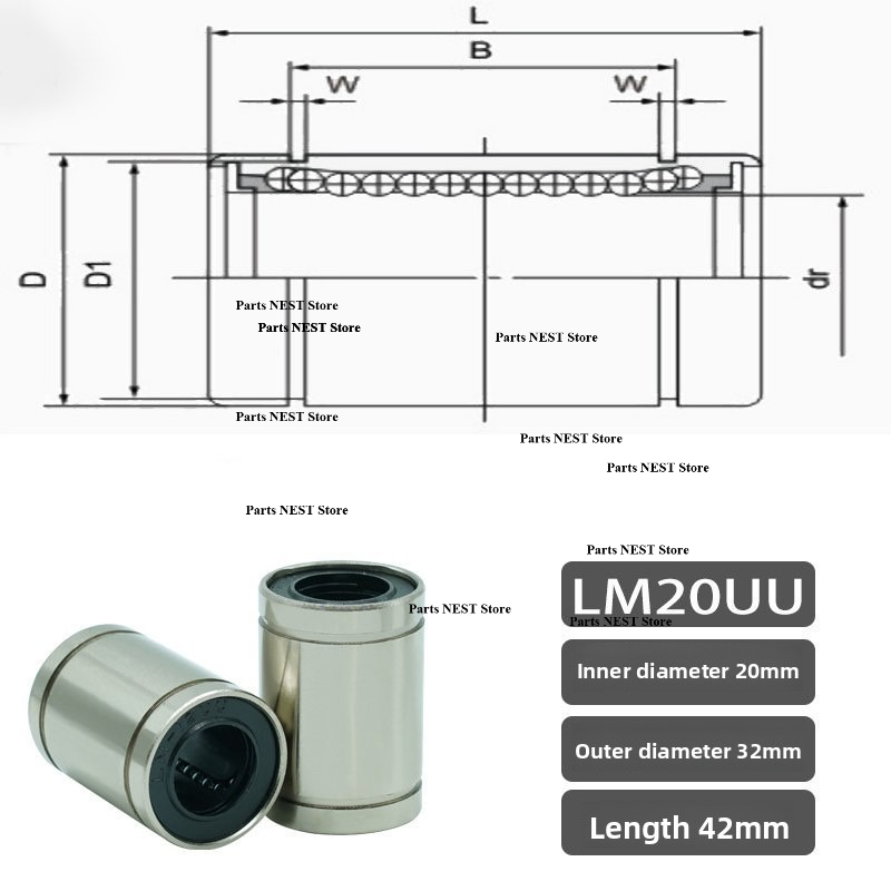2/5PCS Rodamientos Lineales CN - Lm8Uu Bearing reseña y precio