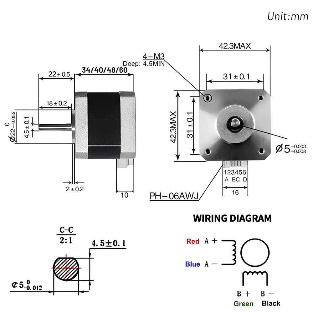 Motor paso a paso Nema 17 de 4 - Nema 17 Stepper reseña y precio