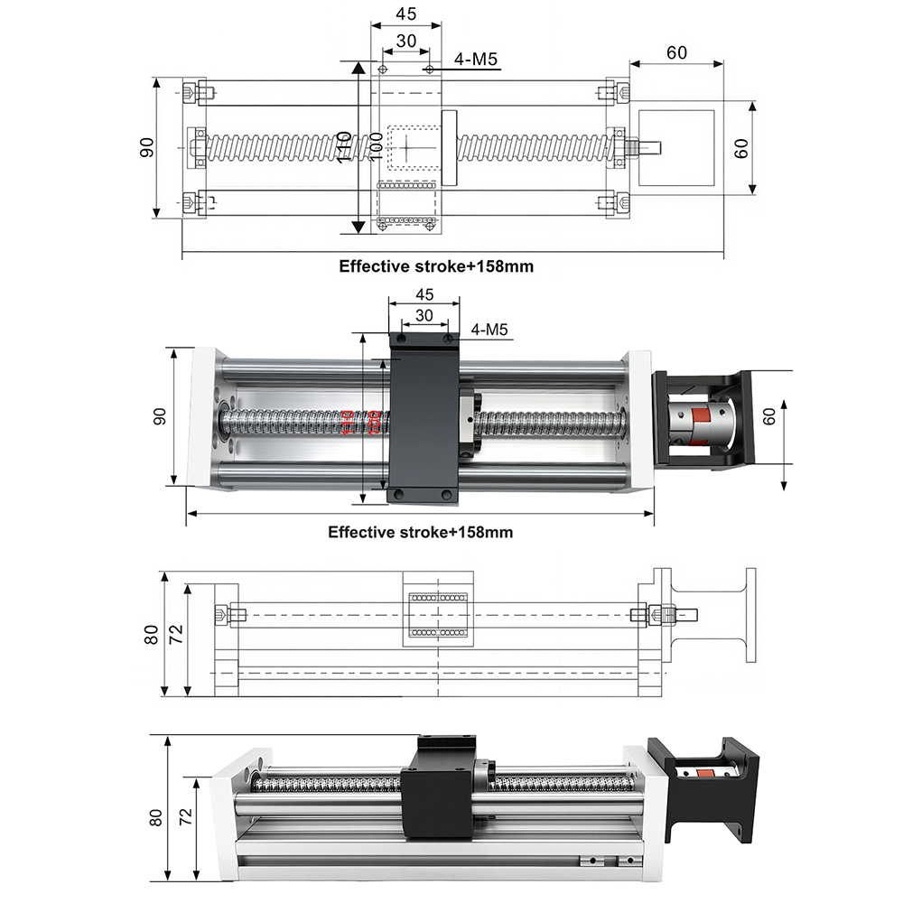Eje Óptico de Guía Lineal, Pla - Linear Rail reseña y precio
