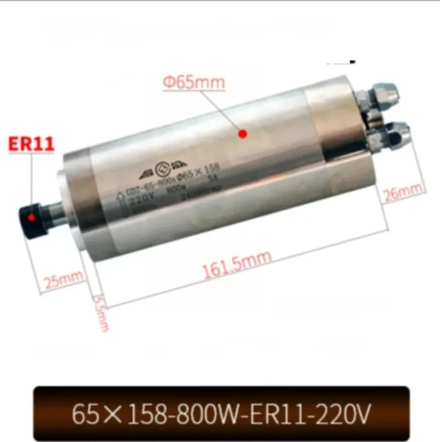 65X158-800W-ER11-220V CNC Moto - Water Cooled Spindle reseña y precio