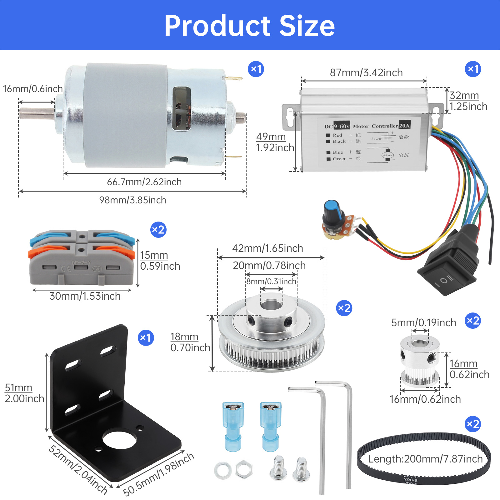 Kit de Motor Eléctrico de CC d - Gt2 Pulley reseña y precio