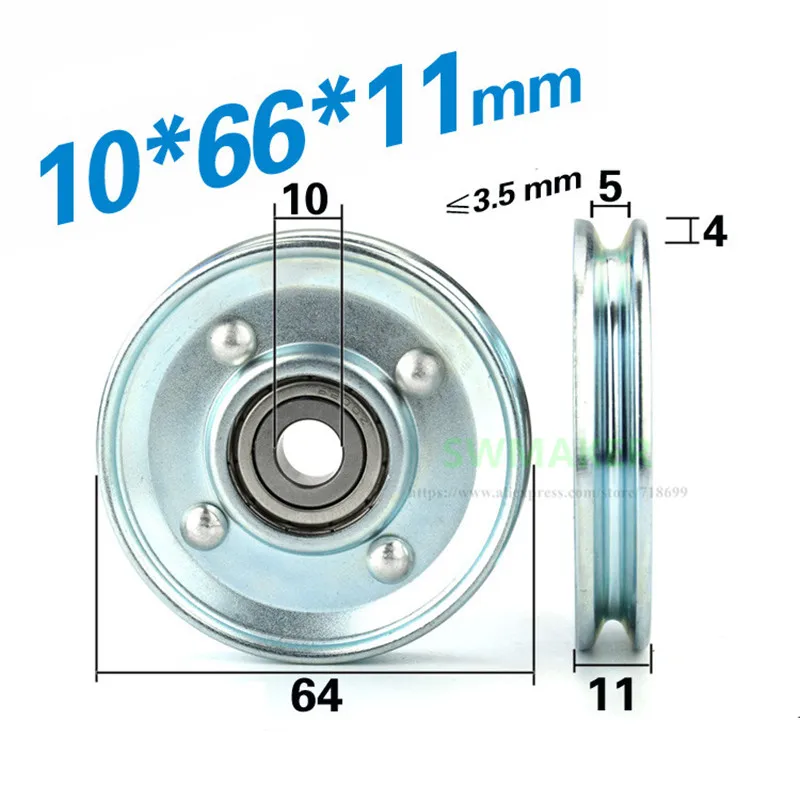 10 Uds U 10*66*11mm 66mm 10*67 - V Slot Wheel reseña y precio