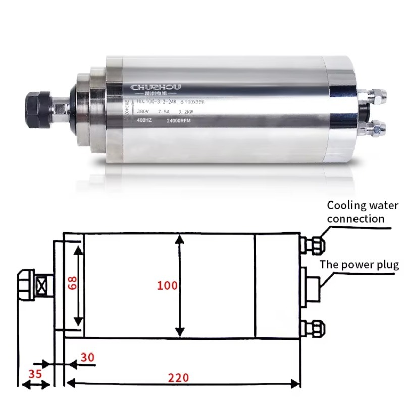 Husillo refrigerado por agua d - Water Cooled Spindle reseña y precio