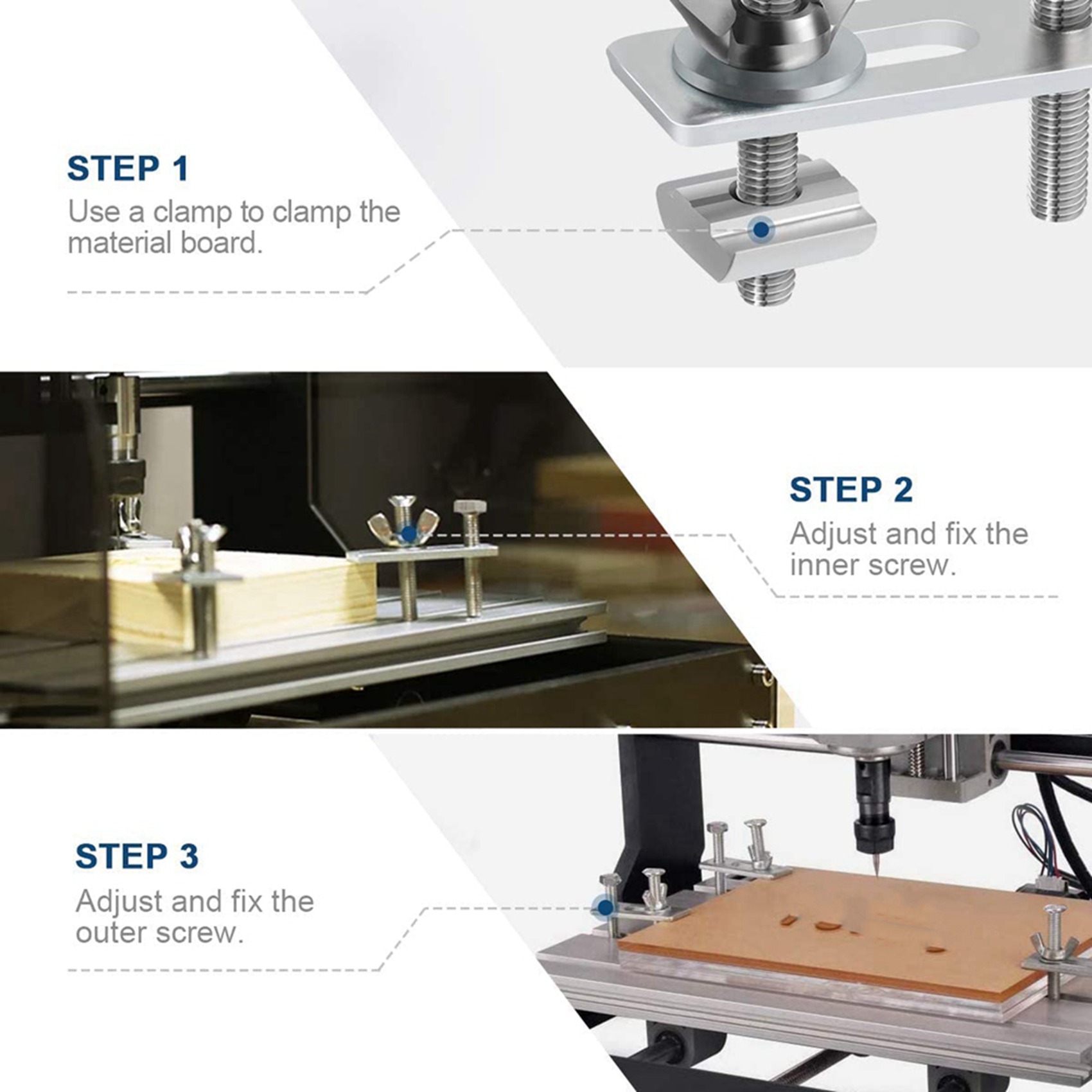 Paquete de 8 Abrazaderas en T  - 3018 Cnc reseña y precio