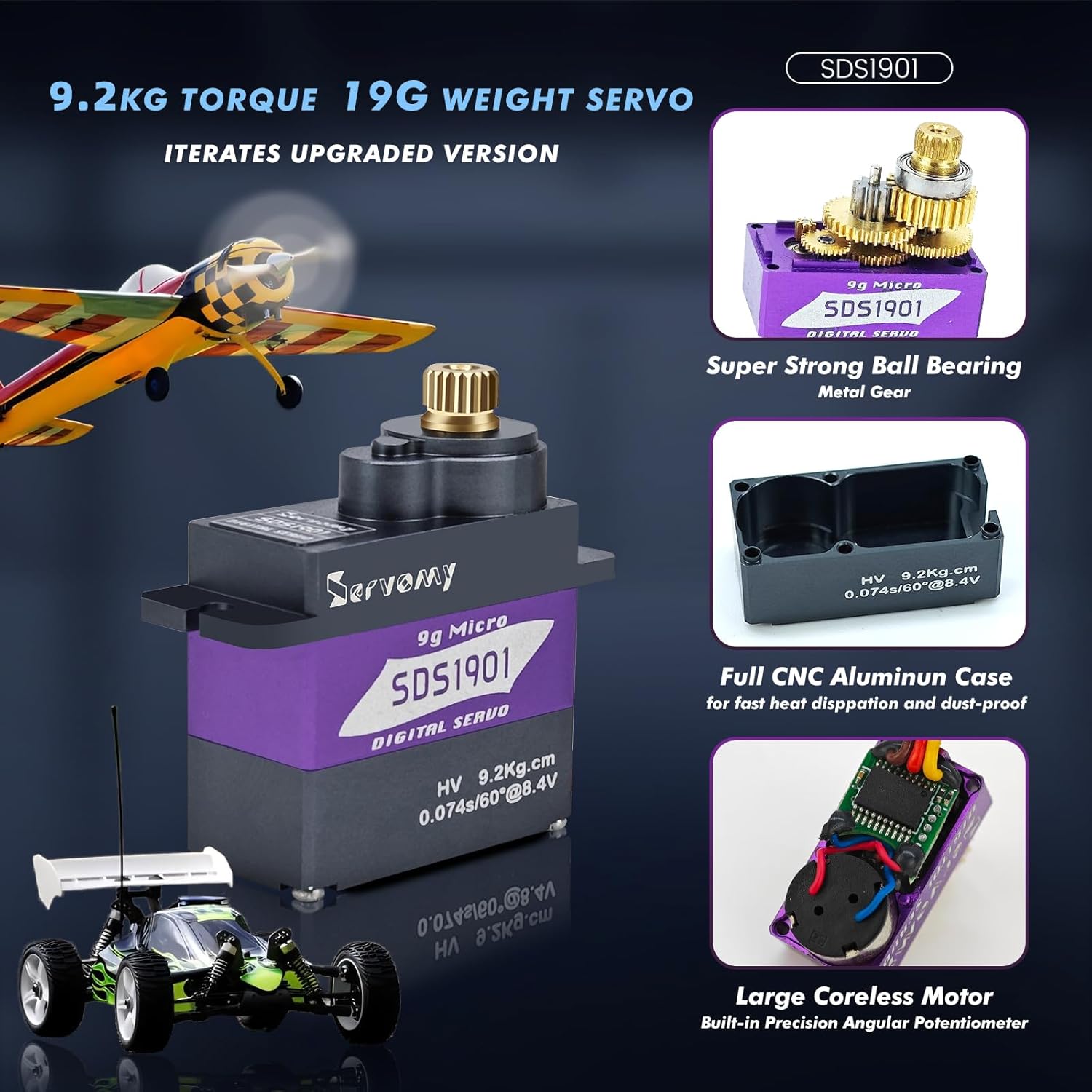 SERVOMY-SDS1901 Digital 9G Mic - Servo 9G reseña y precio