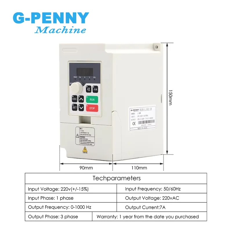 Gpenny 1.5kw ER16 D80mm Husill - Water Cooled Spindle reseña y precio