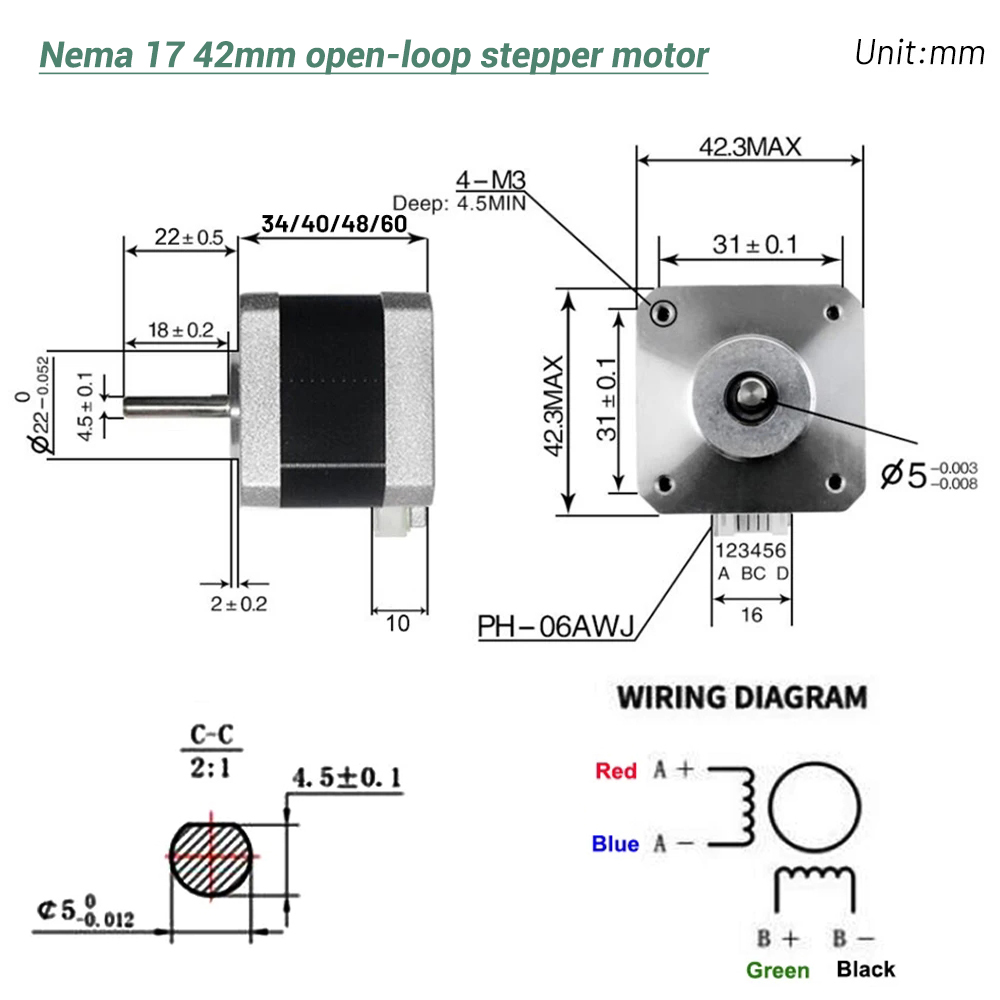 Motor paso a paso Nema17 42 de - Nema 17 Stepper reseña y precio