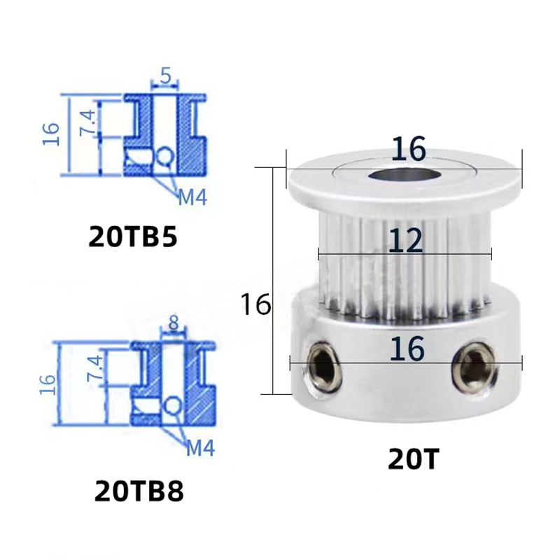 KUFAN 4:1 2GT Kit de polea de  - Gt2 Pulley reseña y precio