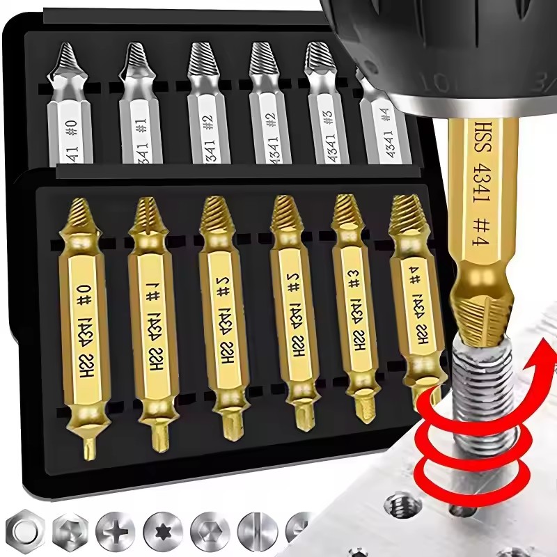 Juego de brocas extractoras de - Drill Bit Set reseña y precio